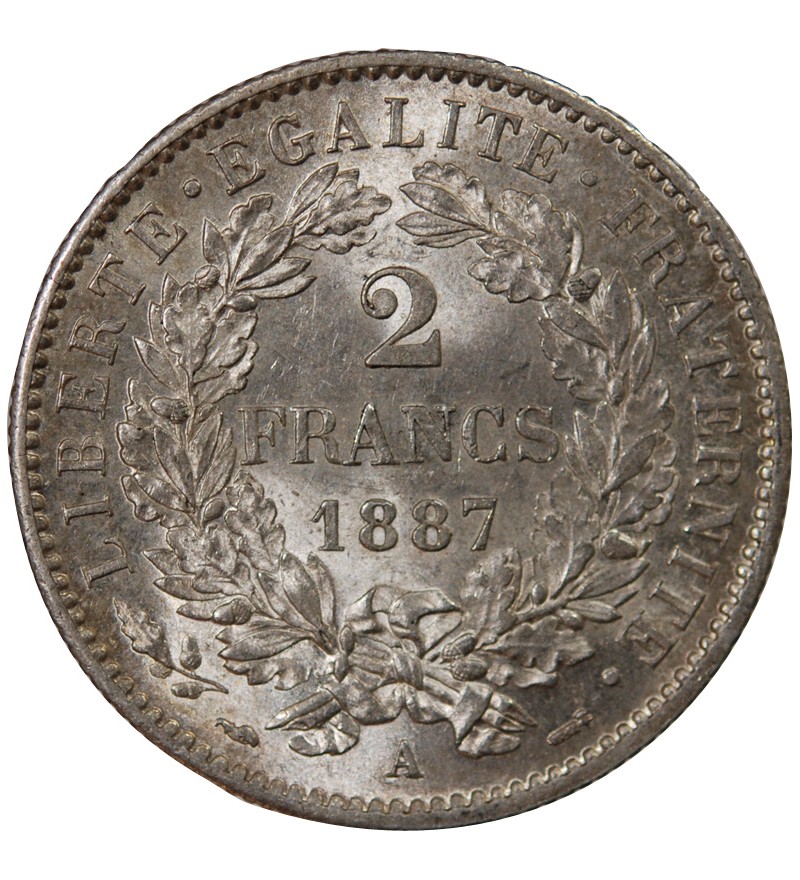 CERES ﻿- 2 FRANCS ARGENT 1887 A PARIS