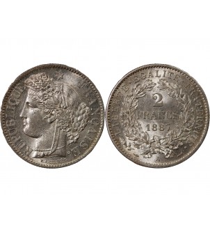 CERES ﻿- 2 FRANCS ARGENT 1887 A PARIS 2