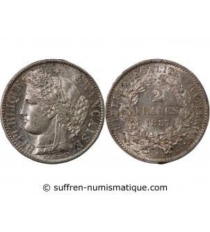 CERES ﻿- 2 FRANCS ARGENT 1887 A PARIS