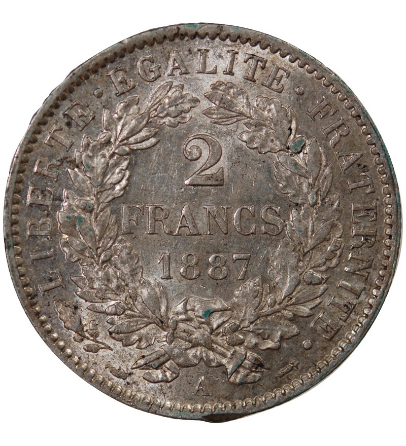 CERES ﻿- 2 FRANCS ARGENT 1887 A PARIS