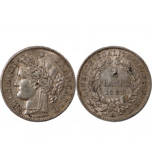 CERES ﻿- 2 FRANCS ARGENT 1881 A PARIS 2