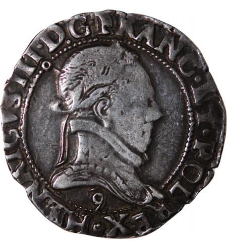 HENRI III - 1/2 FRANC ARGENT 1587 RENNES