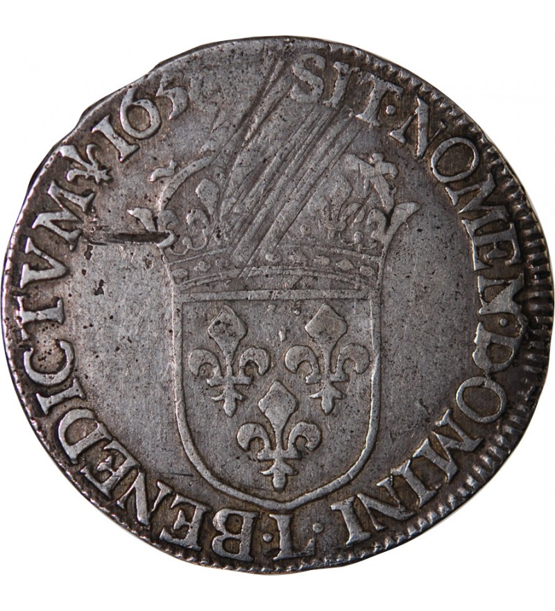 LOUIS XIV - 1/2 ECU ARGENT A LA MECHE LONGUE 165? L BAYONNE