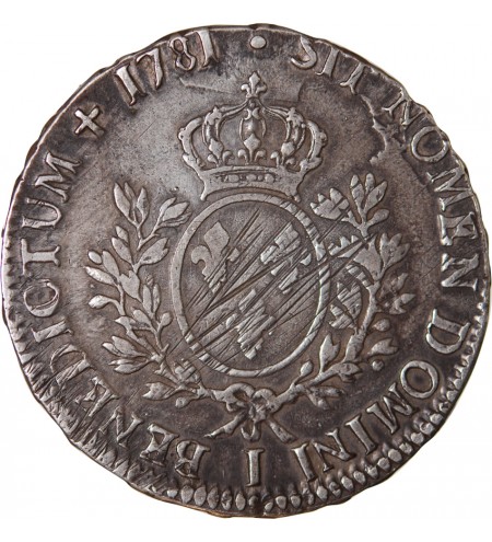 LOUIS XVI - ÉCU ARGENT AUX BRANCHES D'OLIVIER 1781 I LIMOGES