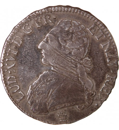 LOUIS XVI - ÉCU ARGENT AUX BRANCHES D'OLIVIER 1781 I LIMOGES