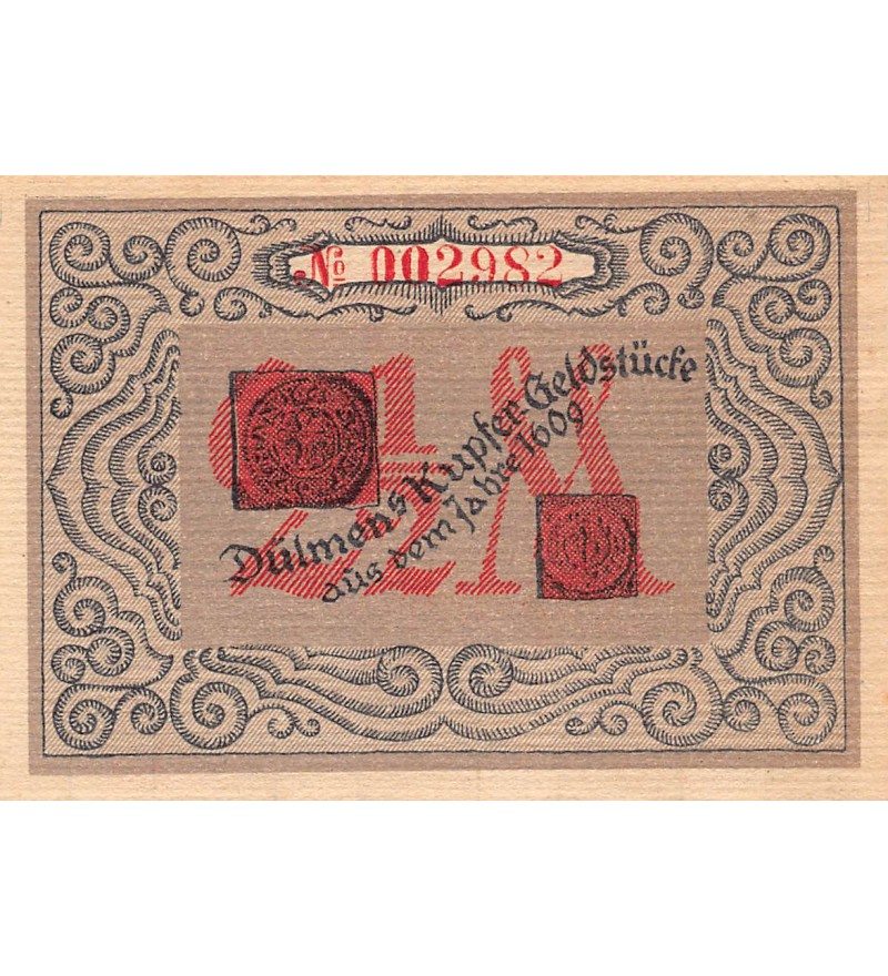 ALLEMAGNE, DULMEN - 2,5 MARK 1921
