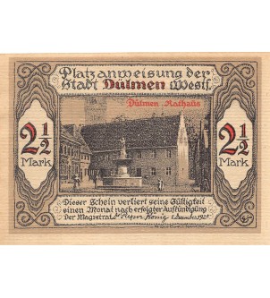 ALLEMAGNE, DULMEN - 2,5 MARK 1921 2