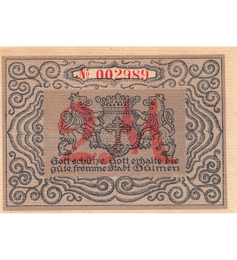 ALLEMAGNE, DULMEN - 2 MARK 1921