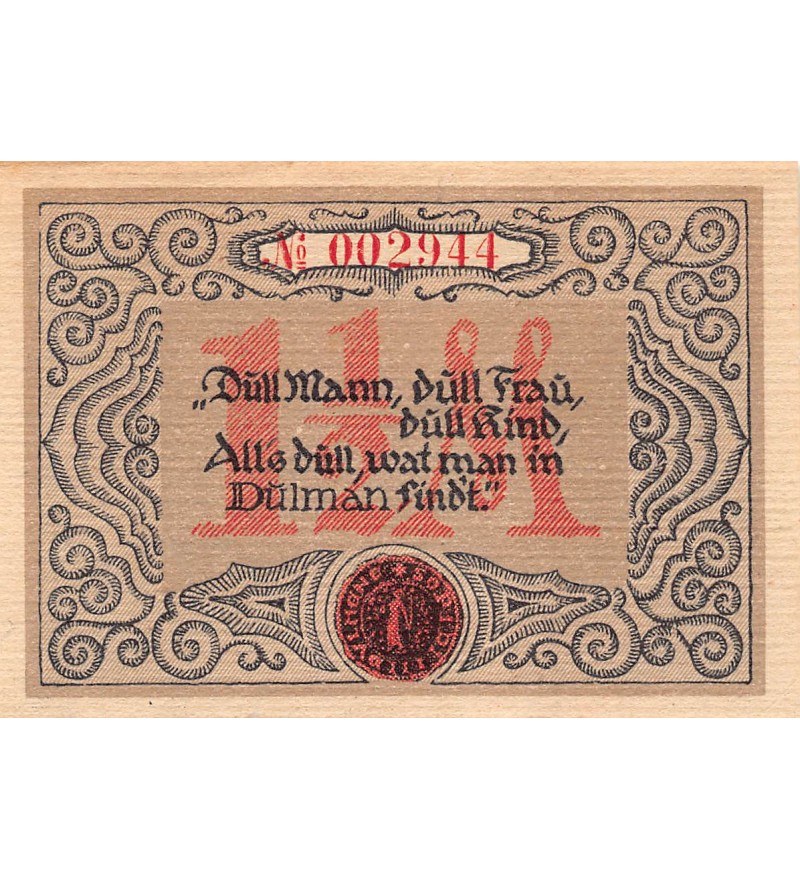 ALLEMAGNE, DULMEN - 1,5 MARK 1921