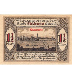 ALLEMAGNE, DULMEN - 1,5 MARK 1921 2