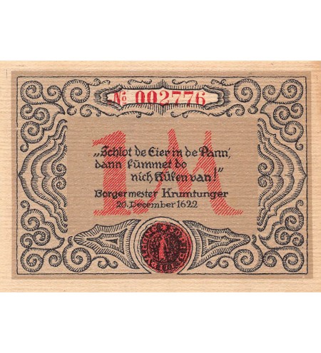 ALLEMAGNE, DULMEN - 1 MARK 1921