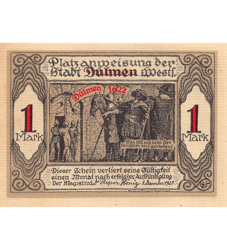 ALLEMAGNE, DULMEN - 1 MARK 1921