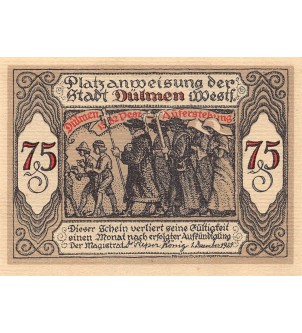 ALLEMAGNE, DULMEN - 75 PFENNIG 1921