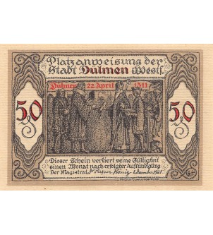 ALLEMAGNE, DULMEN - 50 PFENNIG 1921 2