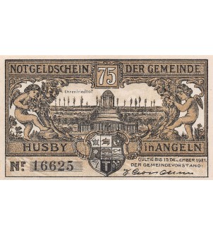 ALLEMAGNE, HUSBY - 75 PFENNIG 1921