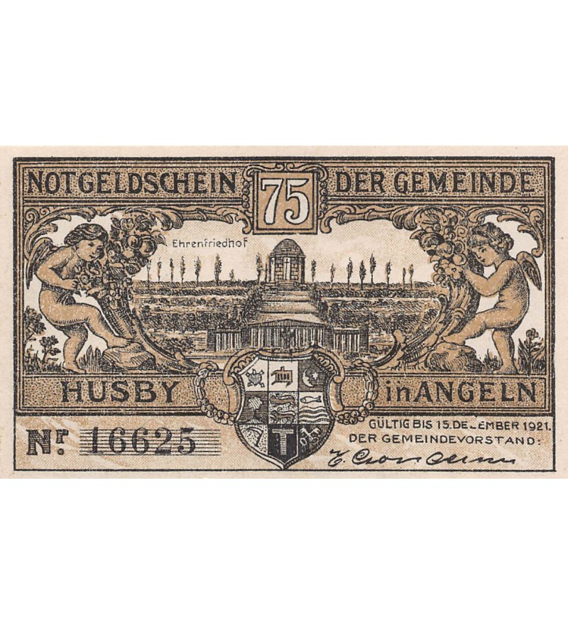 ALLEMAGNE, HUSBY - 75 PFENNIG 1921