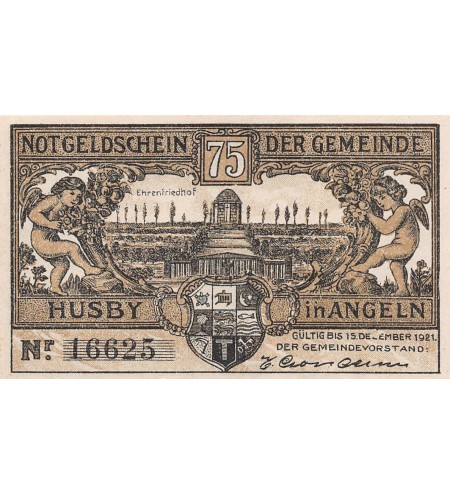 ALLEMAGNE, HUSBY - 75 PFENNIG 1921