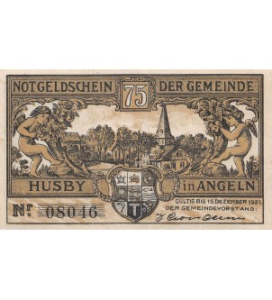 ALLEMAGNE, HUSBY - 75 PFENNIG 1921