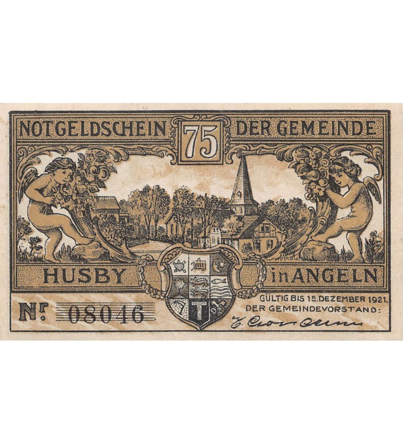 ALLEMAGNE, HUSBY - 75 PFENNIG 1921