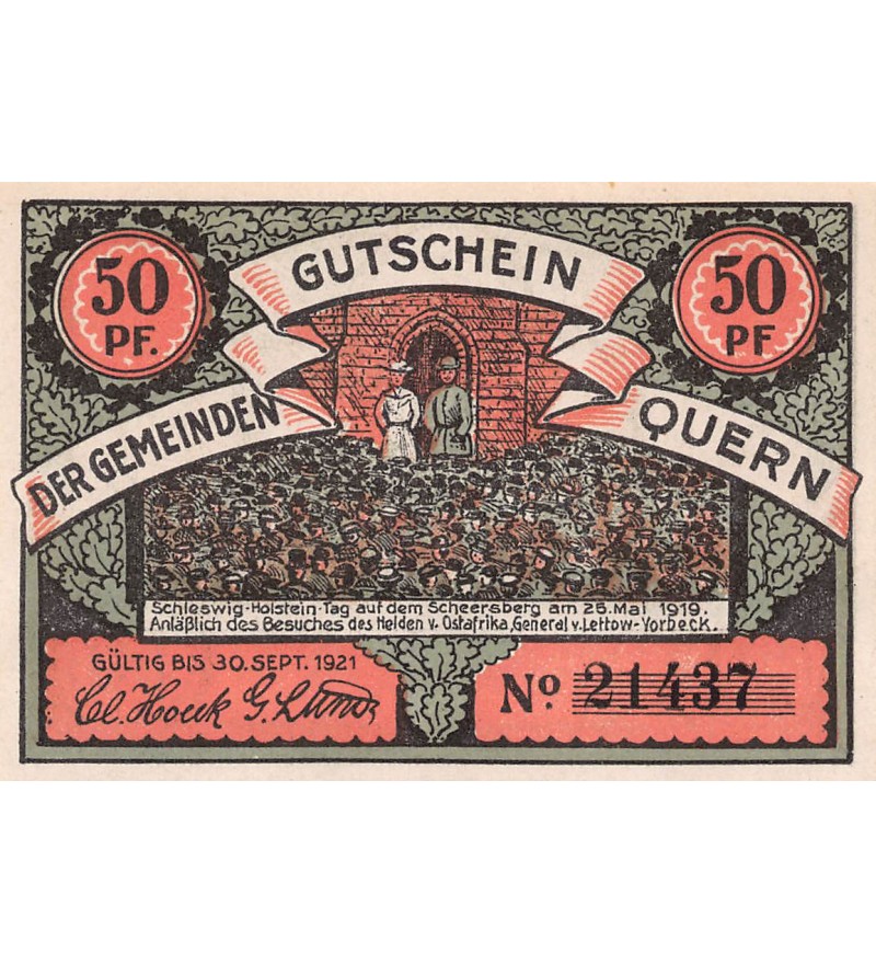 ALLEMAGNE, QUERN - 50 PFENNIG 1921
