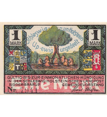 ALLEMAGNE, SUDERBRARUP - 1 MARK 1920