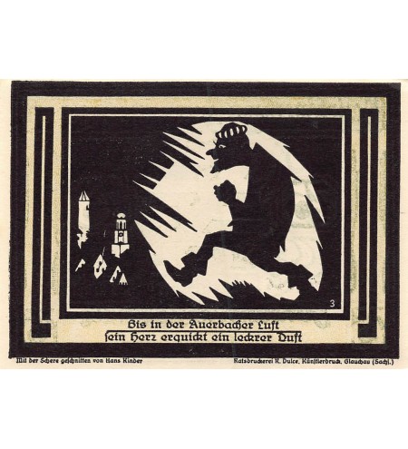 ALLEMAGNE, Auerbach/Vogtland - 75 PFENNIG 1921