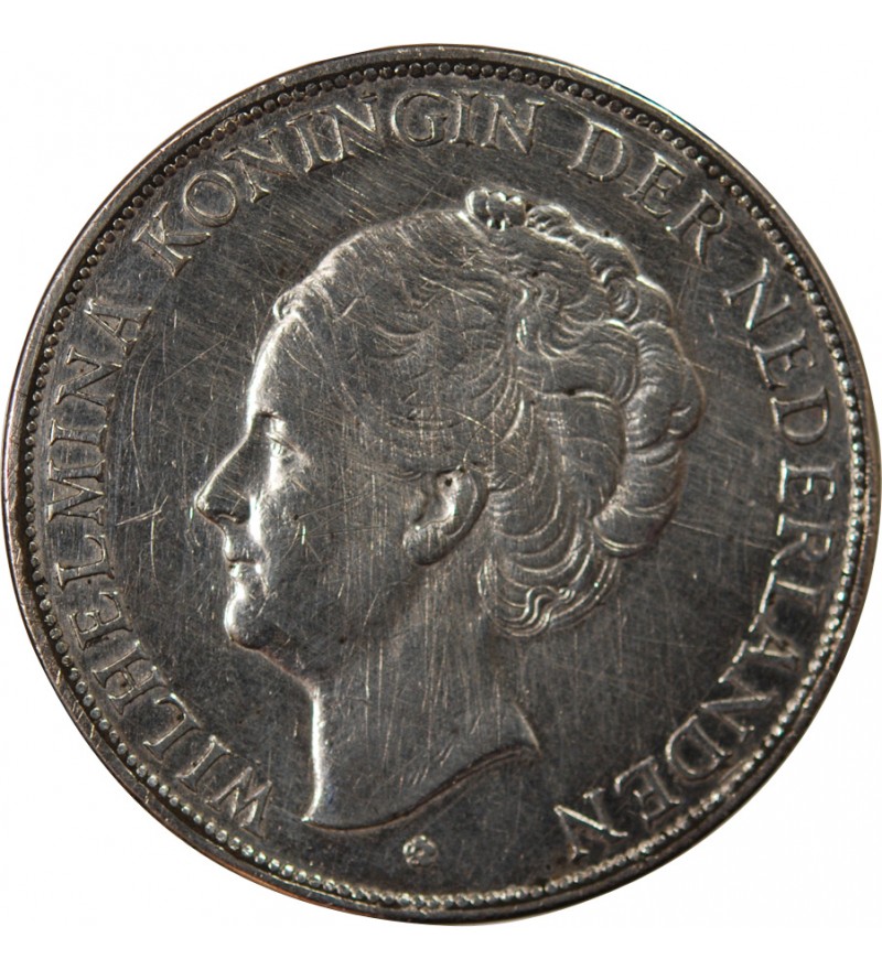 PAYS-BAS, WILHELMINA - 2 1/2 GULDEN ARGENT 1939