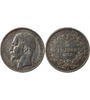 LOUIS-NAPOLEON BONAPARTE - 5 FRANCS 1852 A PARIS 2