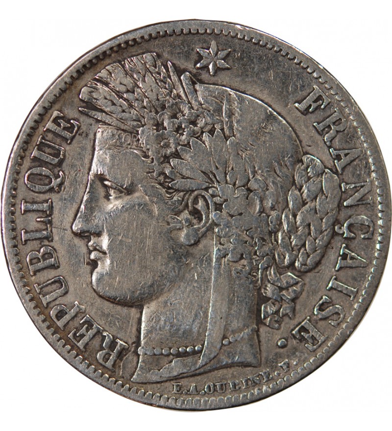 CÉRÈS - 5 FRANCS ARGENT 1850 A PARIS