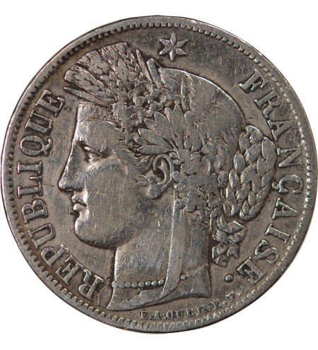 CÉRÈS - 5 FRANCS ARGENT 1850 A PARIS