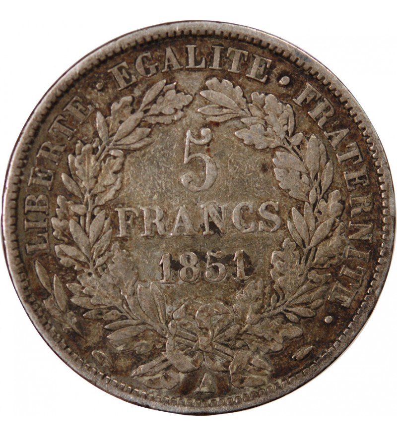 5 francs Argent 1851 A Paris