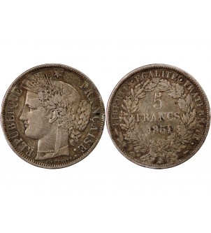 5 francs Argent 1851 A Paris 2