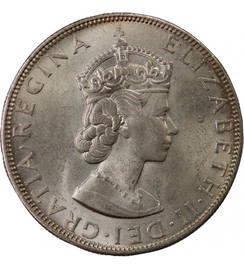 BERMUDES, ELISABETH II - CROWN ARGENT 1964