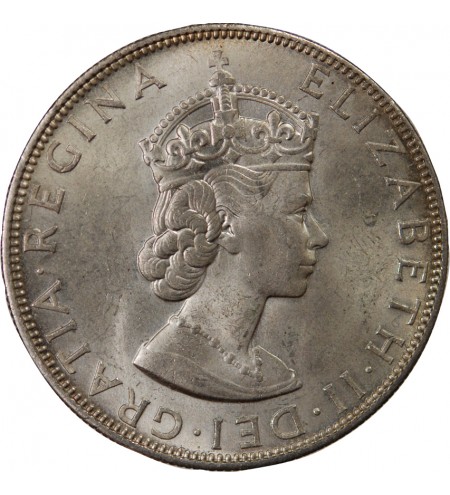BERMUDES, ELISABETH II - CROWN ARGENT 1964