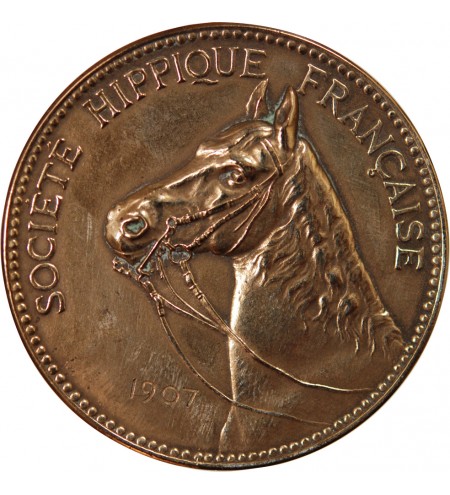 SOCIÉTÉ HIPPIQUE, CONCOURS DE DRESSAGE - MÉDAILLE BRONZE 1907 NANTES