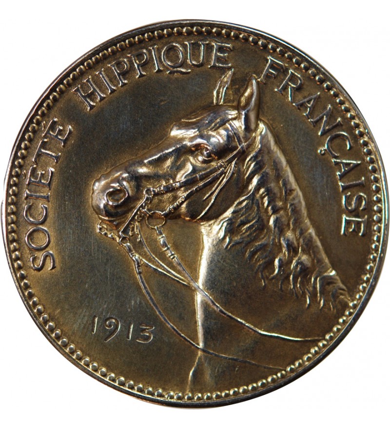 SOCIÉTÉ HIPPIQUE, CONCOURS DE DRESSAGE - MÉDAILLE ARGENT 1913 NANTES