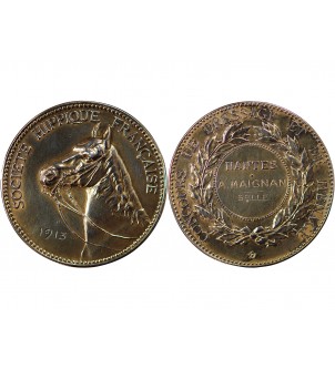 SOCIÉTÉ HIPPIQUE, CONCOURS DE DRESSAGE - MÉDAILLE ARGENT 1913 NANTES 2