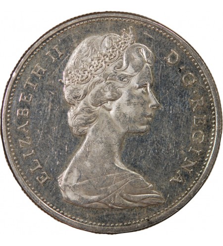 CANADA, ELIZABETH II - DOLLAR ARGENT 1965