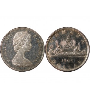 CANADA, ELIZABETH II - DOLLAR ARGENT 1965 2