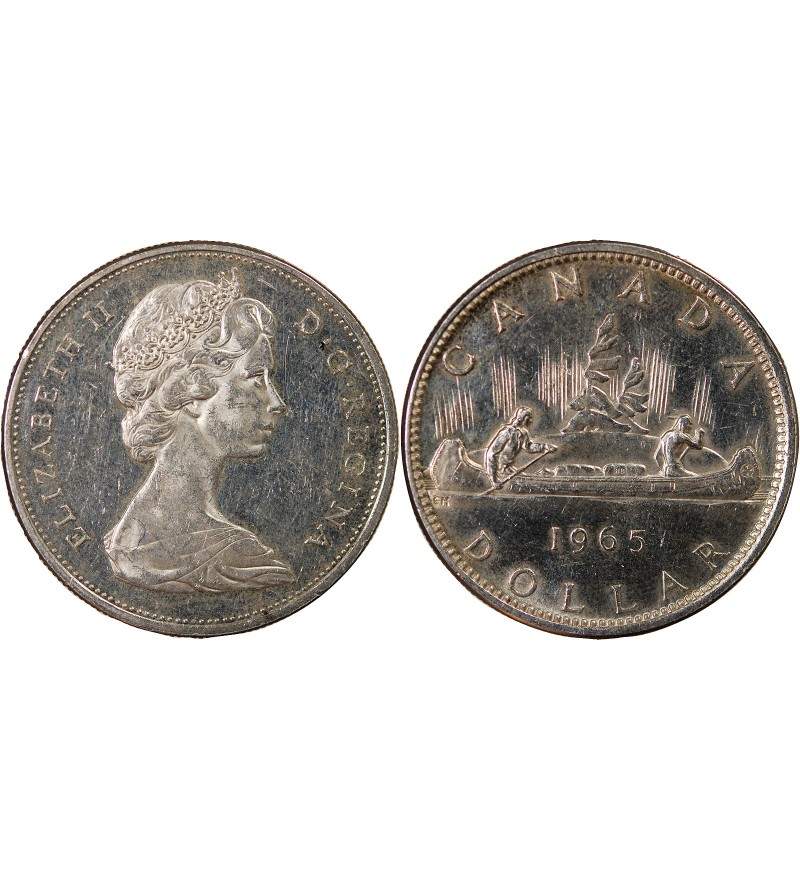CANADA, ELIZABETH II - DOLLAR ARGENT 1965