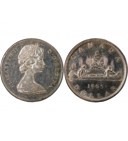 CANADA, ELIZABETH II - DOLLAR ARGENT 1965