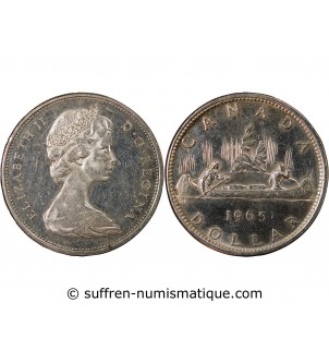 CANADA, ELIZABETH II - DOLLAR ARGENT 1965