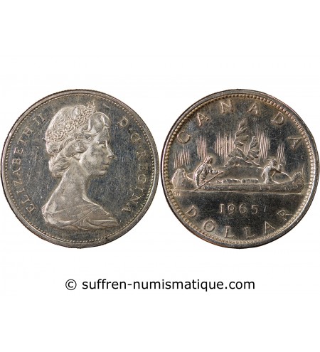 CANADA, ELIZABETH II - DOLLAR ARGENT 1965