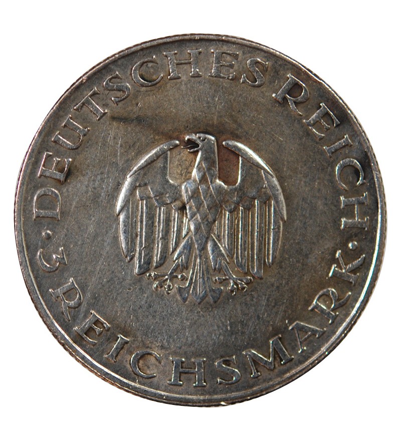 ALLEMAGNE - 3 MARK ARGENT 1929 A BERLIN - GOTTHOLD LESSING