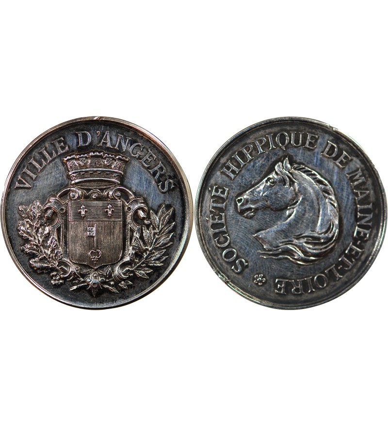 SOCIÉTÉ HIPPIQUE DE MAINE-ET-LOIRE, VILLE D'ANGERS - MÉDAILLE ARGENT
