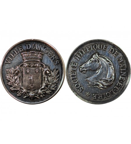 SOCIÉTÉ HIPPIQUE DE MAINE-ET-LOIRE, VILLE D'ANGERS - MÉDAILLE ARGENT