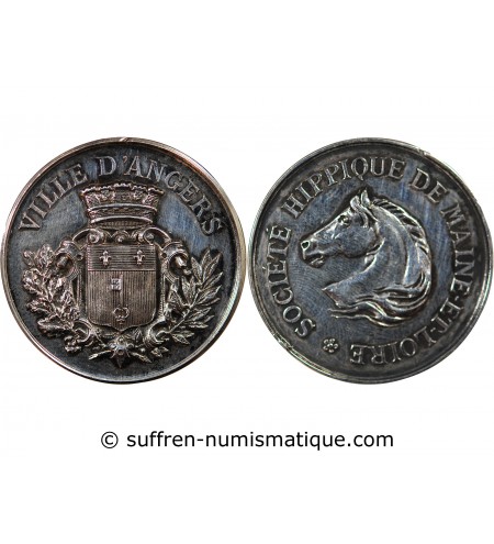 SOCIÉTÉ HIPPIQUE DE MAINE-ET-LOIRE, VILLE D'ANGERS - MÉDAILLE ARGENT