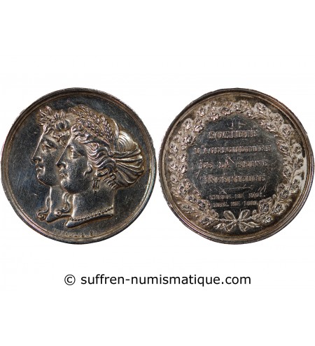 SOCIÉTÉ D'AGRICULTURE DE LA SEINE INFERIEURE – JETON ARGENT 1819