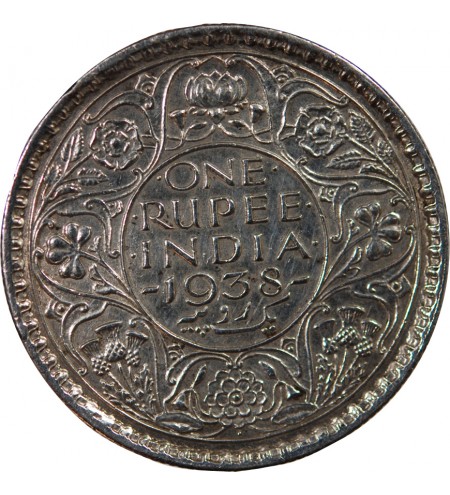 INDE, GEORGES VI - RUPEE ARGENT 1938