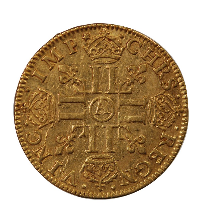 LOUIS XIII - LOUIS D'OR A LA MECHE LONGUE 1641 A PARIS R2